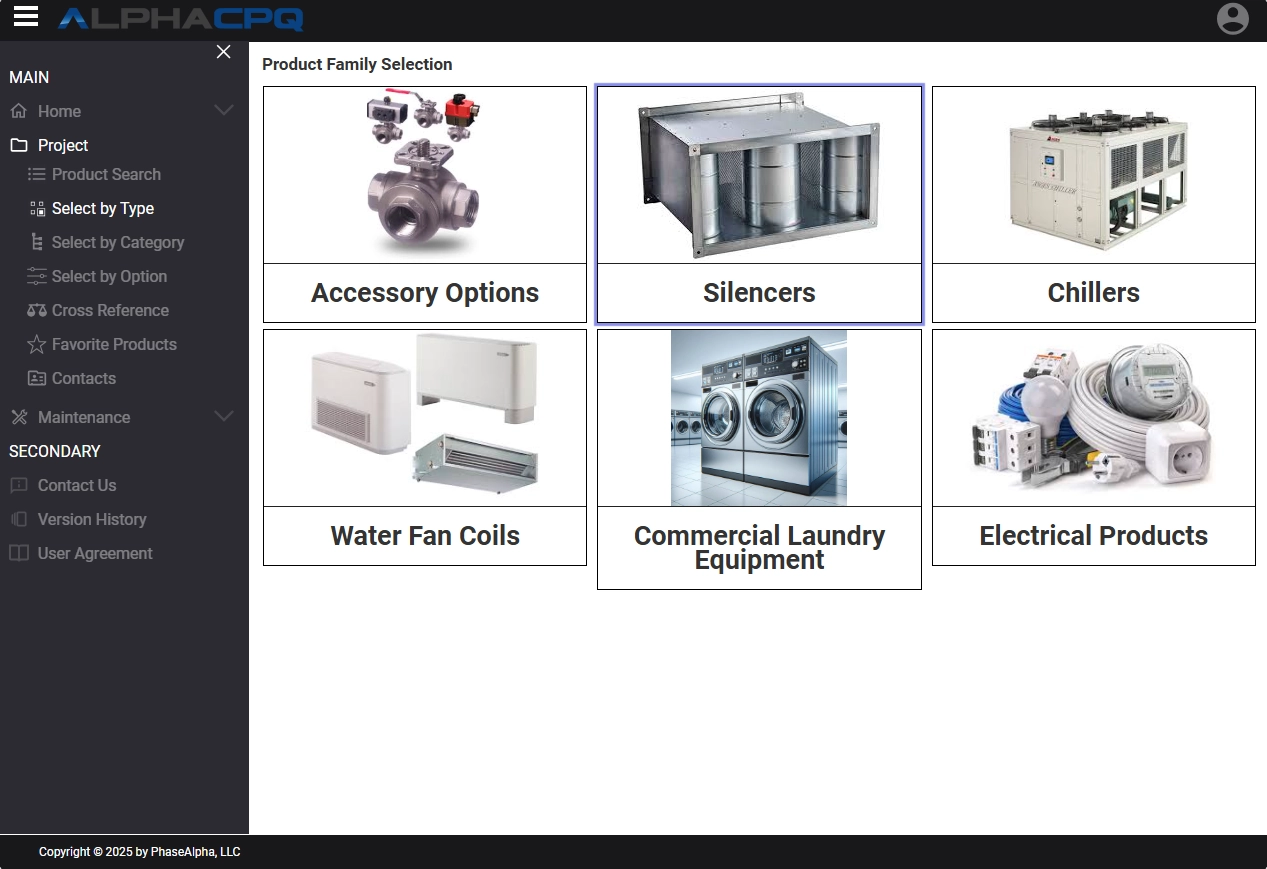 Screenshot of CPQ Software